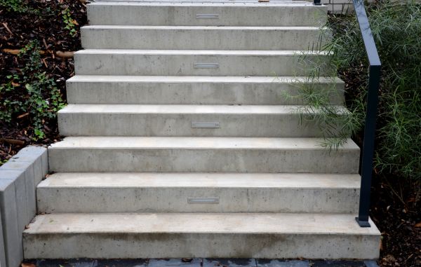 Poured Step Installation in Englewood